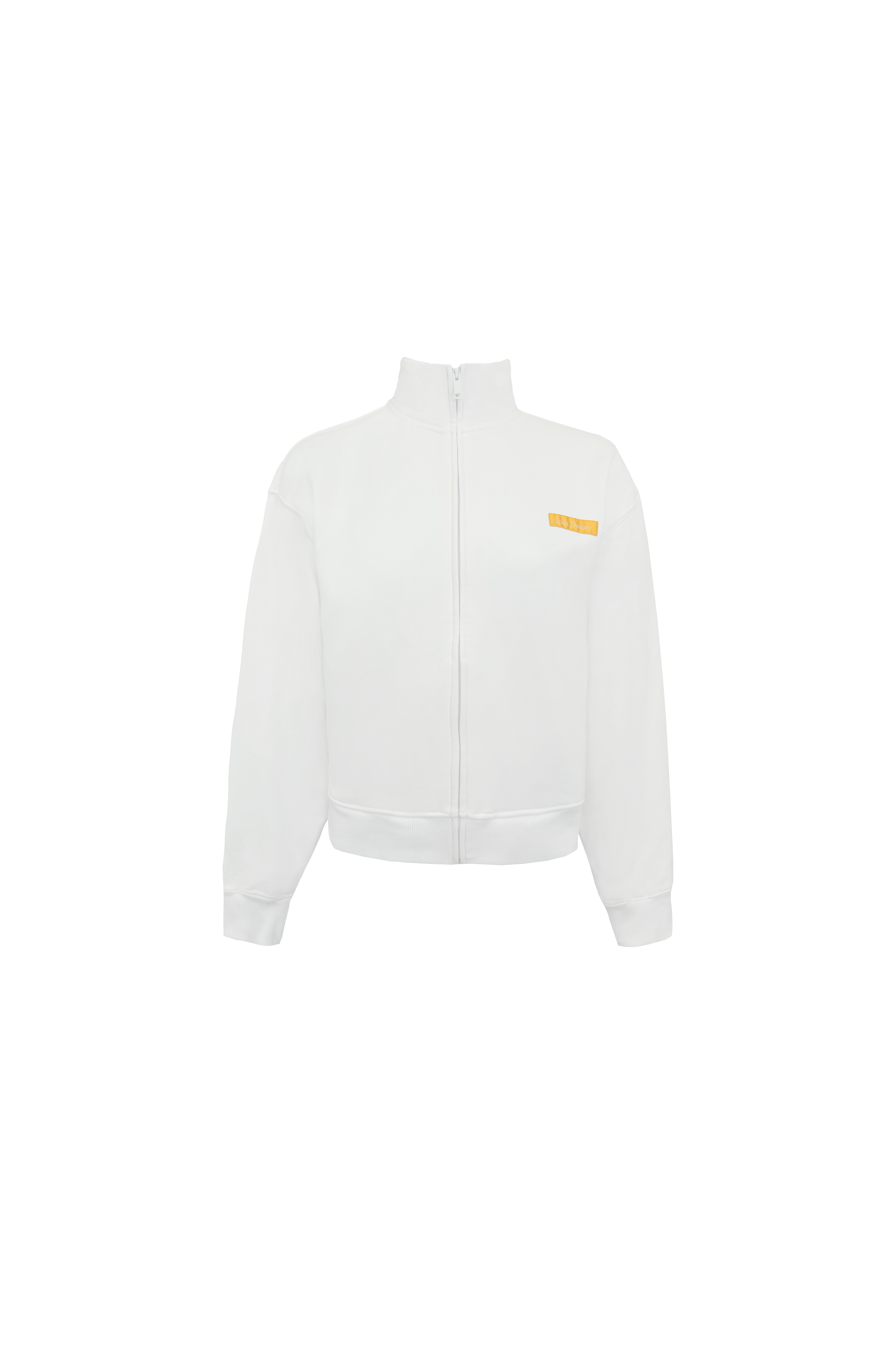 Still life of Kara women’s sweatshirt in white, 100% cotton.