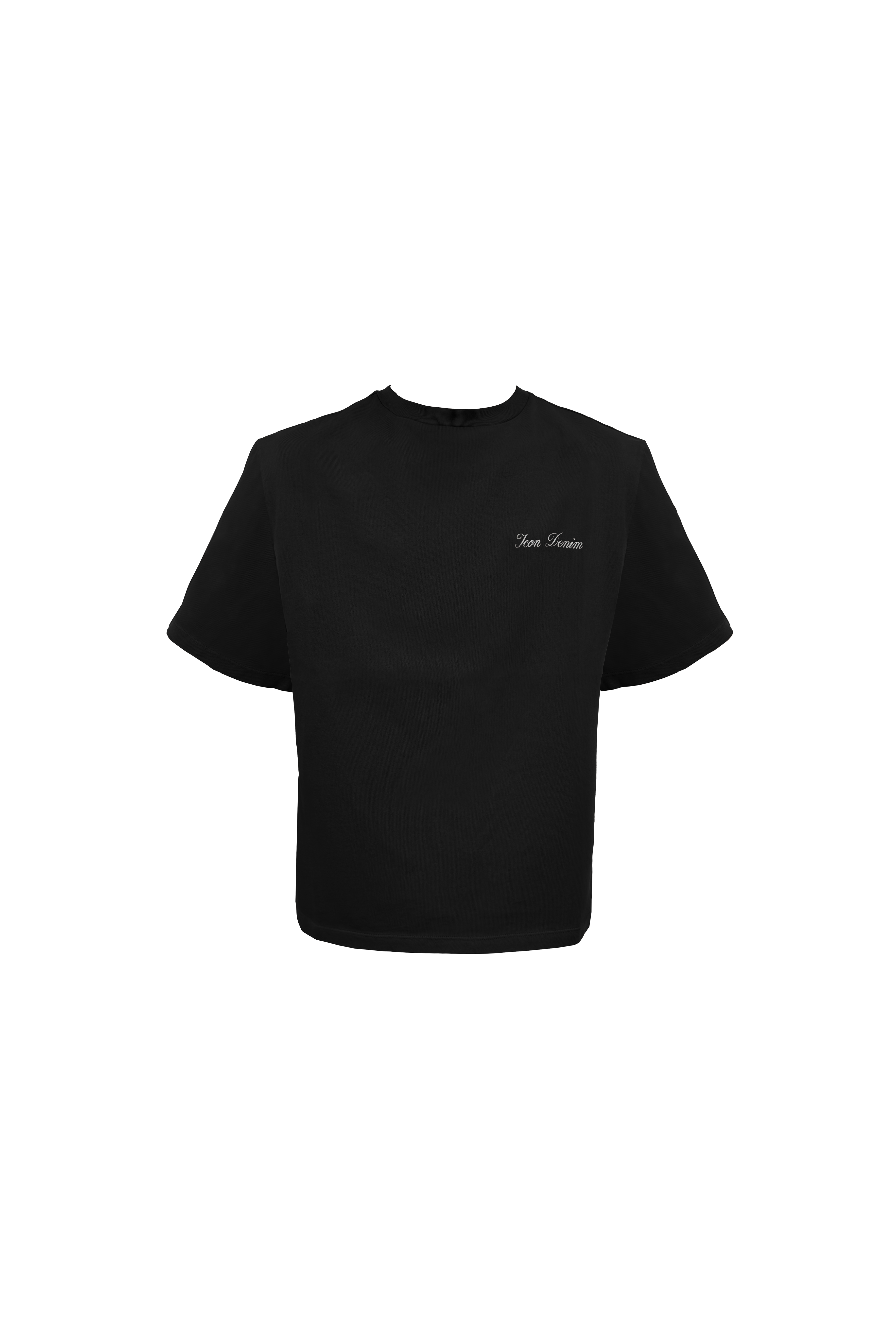 Still life of Sammy women's t-shirt in black, 100% cotton.