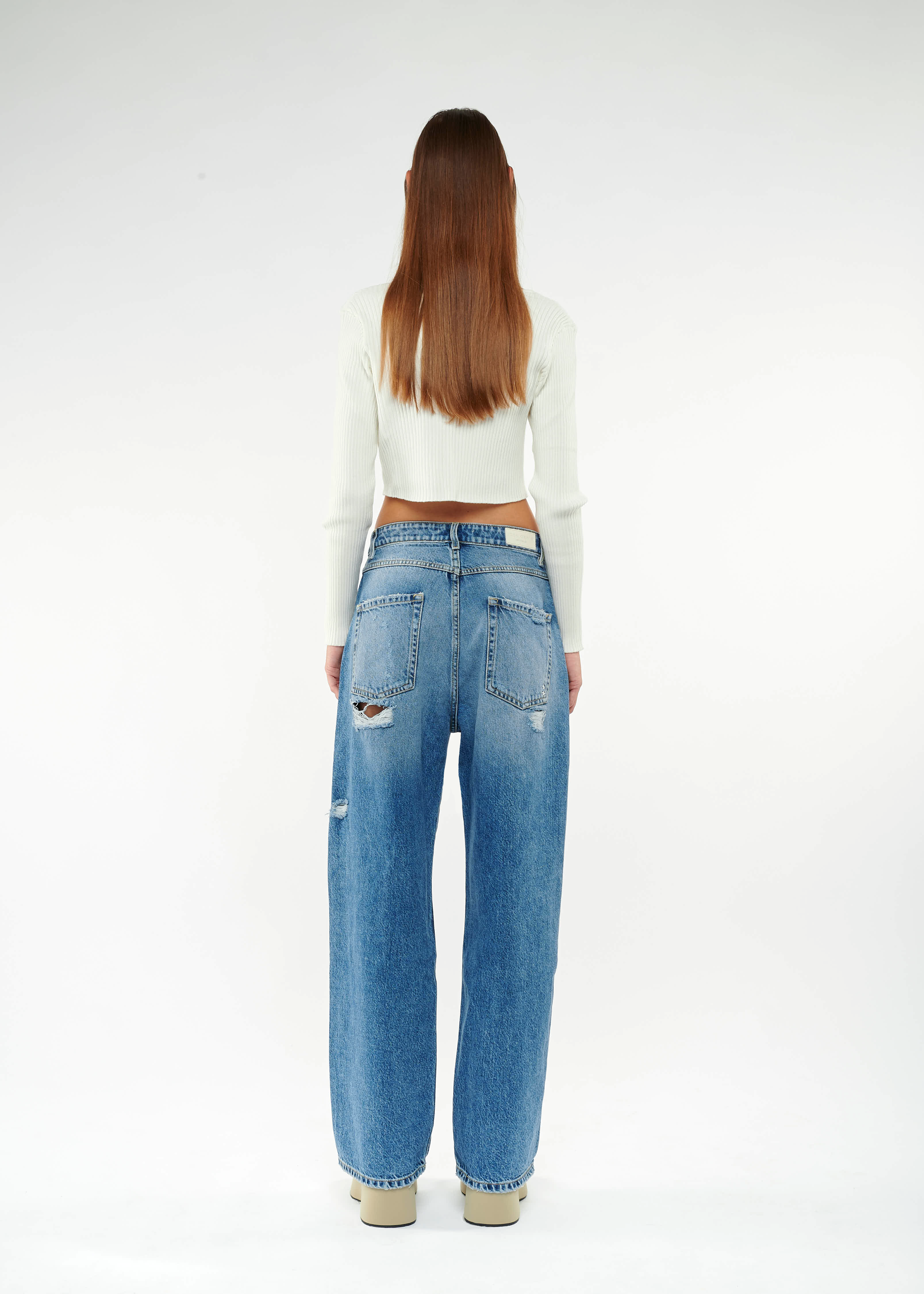 Poppy - Jeans a gamba larga da donna