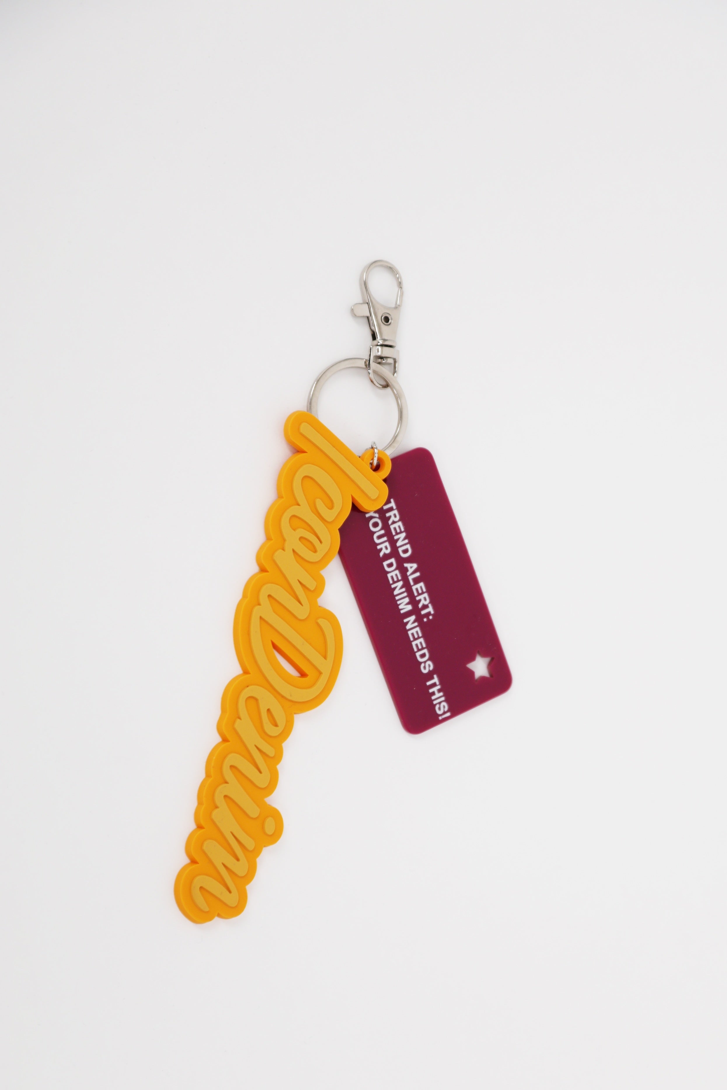 Sunny keychain to attach to your denim or bag, wherever you are headed.